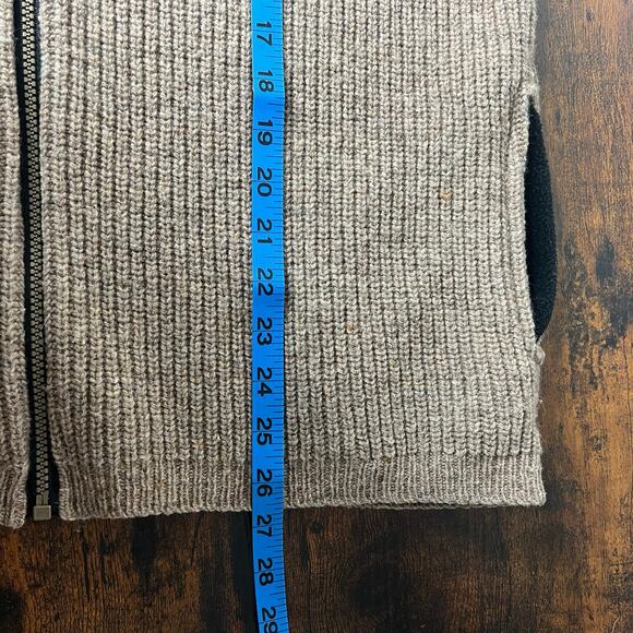 Vintage REI Brown Wool Sleeveless Zip-Up Cardigan Sweater Vest Mens M Ivy League - Picture 10 of 11
